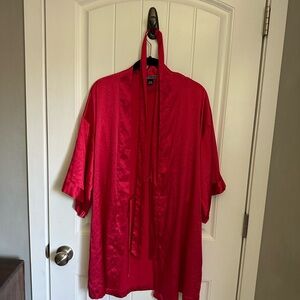 Victoria's Secret Vibrant Red Satin Robe